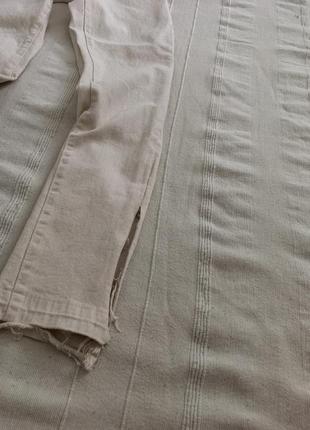 Молочные хлопковые джинсы skinny с распорками от george 🕊как zara mango h&amp;m9 фото