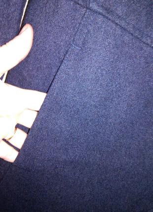 Стильная,тёплая-35% шерсть,деми,куртка-полупальто с карманами,тёмно-синего цвета,runs7 фото