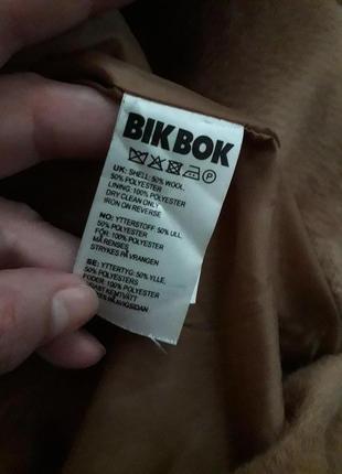 Норвежское брендовое полу шерстяное пальто в виде альпака персик bik bok4 фото