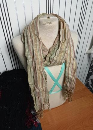 Шарф кремовый легкий