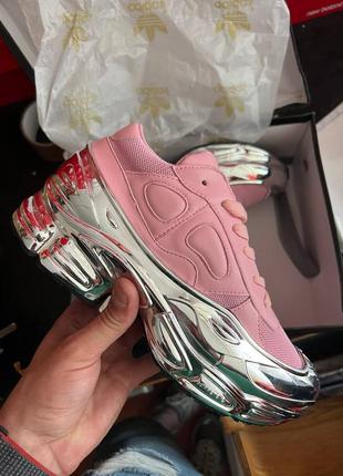 Знижка adidas raf simons ozweego pink metallic жіночі люкс кросівки рожеві сріблясті срібні скидка женские розовые серебристые серебряные кроссовки2 фото