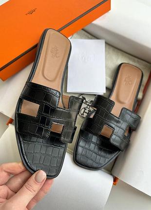 Шлепанцы босоножки в стиле hermes эрмес