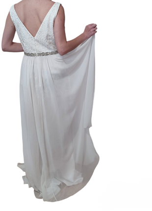 Свадебное платье белое на свадьбу кружевное длинное карнавал3 фото