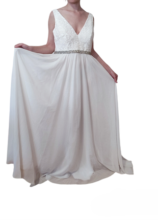 Свадебное платье белое на свадьбу кружевное длинное карнавал2 фото