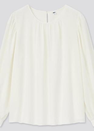 Блюза молочная/кремовая uniqlo