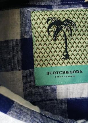 Мужская льняная тенниска рубашка scotch&soda amsterdam оригинал8 фото