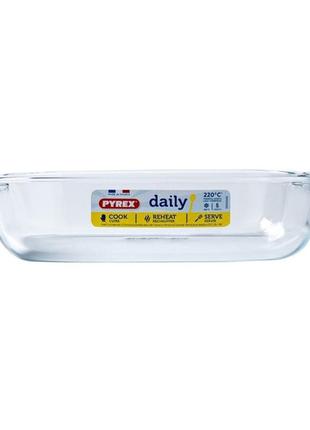 Форма с/к pyrex daily стеклянная прямоугольная. 31х20х6см (1.8л) (230b000/3646) tzp1942 фото