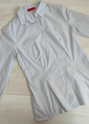 Базовая рубашка классическая женская приталенная коттоновая hugo boss m 10 382 фото