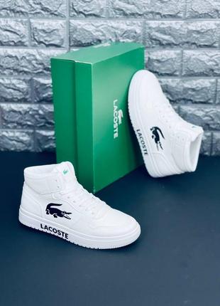 Кроссовки lacoste лакосте стильные белые женские кроссовки, хит!