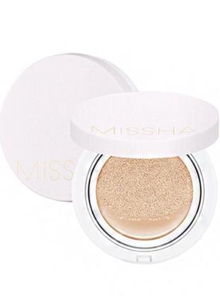 Кушон missha magic cushion cover lasting spf50+/pa+++ выравнивающий, 15 г 21, 23 тон