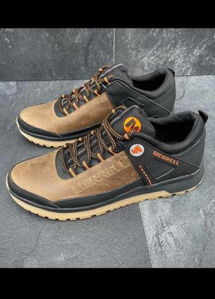 Мужские кроссовки merrell из натуральной кожи