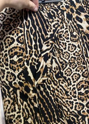 Классная блуза короткий рукав туника леопард и еще кто-то)2 фото