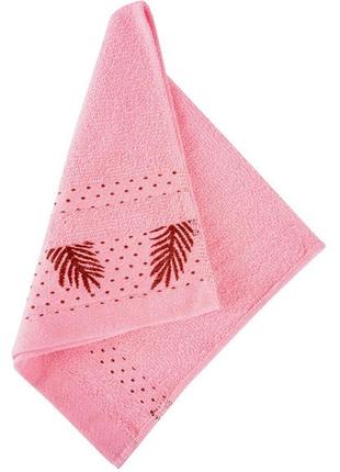 Текстиль банный soho руш.д/лицо 30*50см хлопок leaf soft pink tzp186