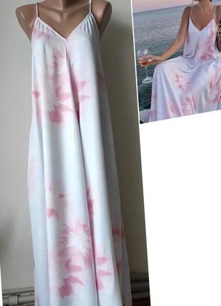 Платье атласное в бельевом осье zara.1 фото