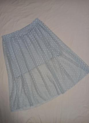 Роскошная юбка сетка юбка меди в горох2 фото