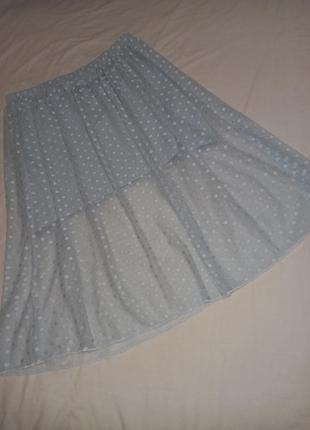 Роскошная юбка сетка юбка меди в горох3 фото