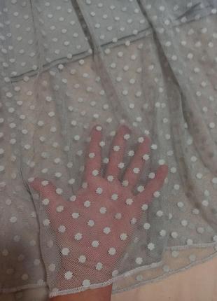 Роскошная юбка сетка юбка меди в горох5 фото