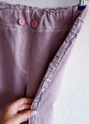 Италия, женские штаны, брюки, прямые, фирменные, с лампасами, повседневные5 фото
