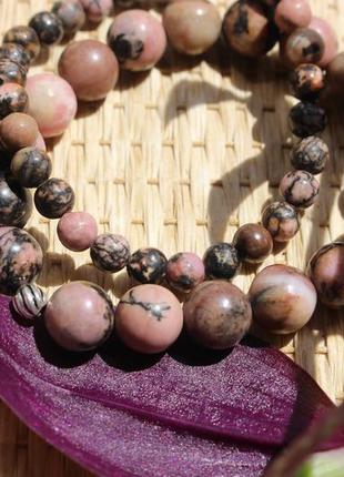 Раслеты из родонита 🖤