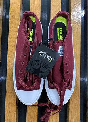 Кеди converse chuck taylor 2 burgundy low all star ii bordo