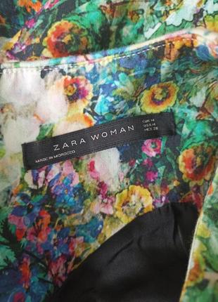 Сукня коктейльна в квіти zara3 фото