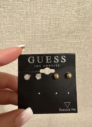 Сережки серьги гвоздики guess оригінал