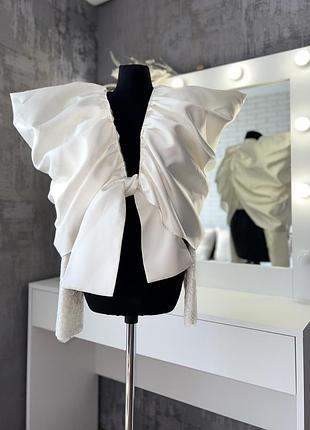 Накидка болеро свадебное шелк dg