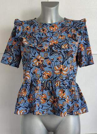 Футболка zara із натуральної комбінованої тканини