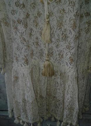 Шикарная кружевная котоновая блуза туника бохо стиль9 фото