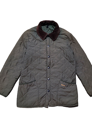 Barbour vintage вінтажна стьогана куртка кольору хакі р. m-s