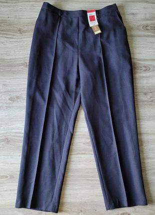 Новые marks & spencer classic m&s размер 18 l-xl женские классические брюки брюки в клетку на резинке синие