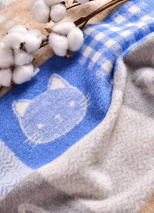 Плед детский хлопок baby тm papaella 90х120 см киса