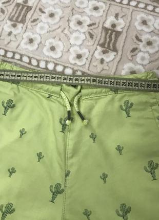 Шорти шортики бермуди капри бриджи штани кактусами на гумці резинці3 фото