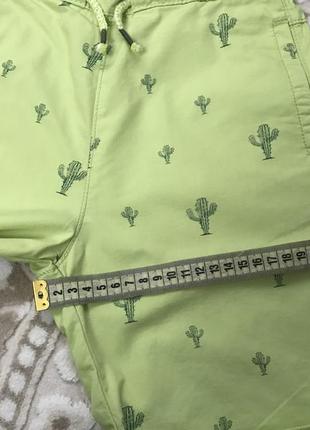 Шорти шортики бермуди капри бриджи штани кактусами на гумці резинці4 фото