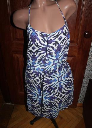 Сарафан белый с синим лен centhia roweley