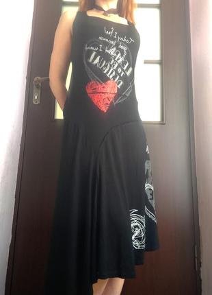 Черное летнее платье desigual3 фото