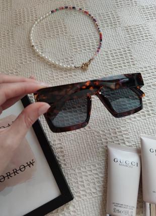 Окуляри очки uv400 коричневі лео темні великі крупні сонцезахисні стильні модні нові9 фото