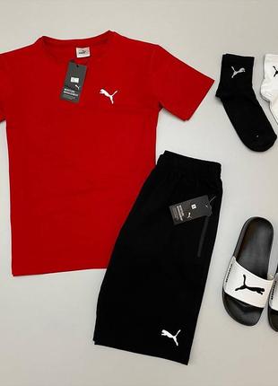 Чоловічий літній комплект шорти і футболка, носки і шльопанці3 фото