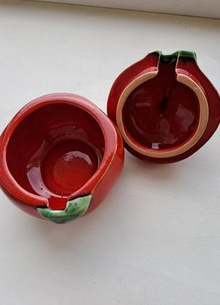 Вінтажна керамічна цукорниця/соусник яблуко південно-славія kil6 фото
