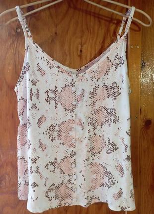 Топ у зміїний принт, блуза, кофтинка, майка amisu, eur xs