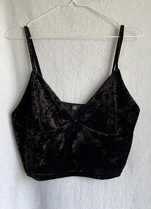 Кроп-топ велюровый