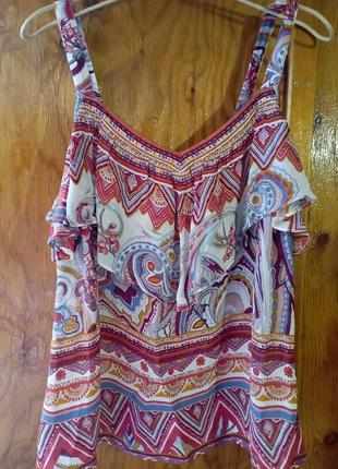 Топ с оборкой, кофточка, блуза monsoon, eur 16/44