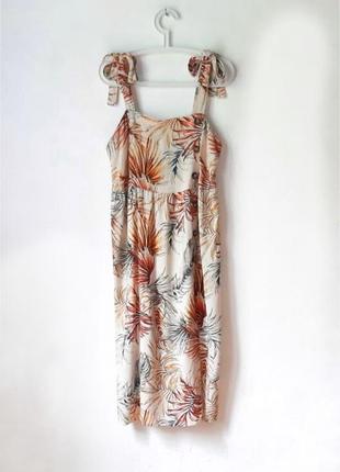 Сарафан платье миди в тропический принт primark вискоза1 фото