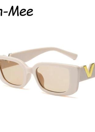 Окуляри вінтажні окуляри стильні у стилі 90-х трендові бежеві коричневі сонцезахисні нові uv4003 фото