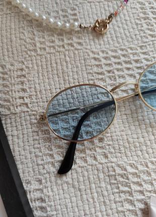 Окуляри окуляри uv400 іміджеві блакитні круглі овальні нові стильні модні5 фото
