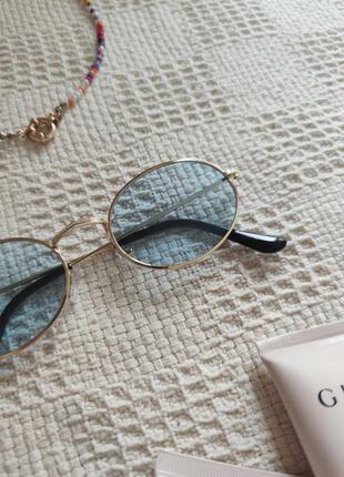 Окуляри окуляри uv400 іміджеві блакитні круглі овальні нові стильні модні6 фото