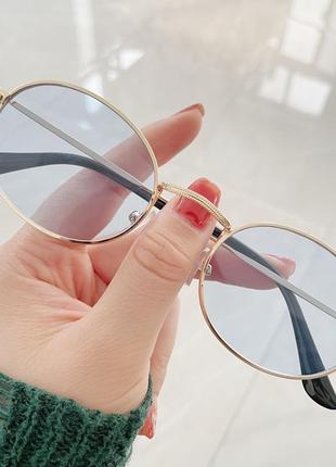 Окуляри окуляри uv400 іміджеві блакитні круглі овальні нові стильні модні