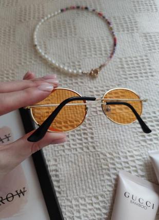 Окуляри окуляри uv400 іміджеві оранжеві круглі овальні нові стильні модні7 фото