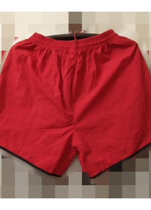 Шорты -трусы мужские спортивные, цвет красный с белым, ткань плащевка, тонкие, легкие, без сетки2 фото