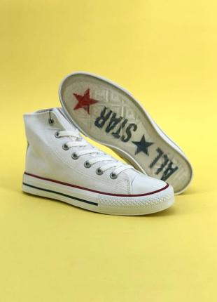 Кеды convers chuck taylor высокие белые1 фото